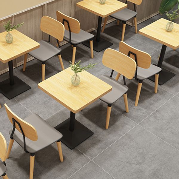 Mesa de comedor de estilo industrial, colección de comedor de madera maciza de pino para interiores