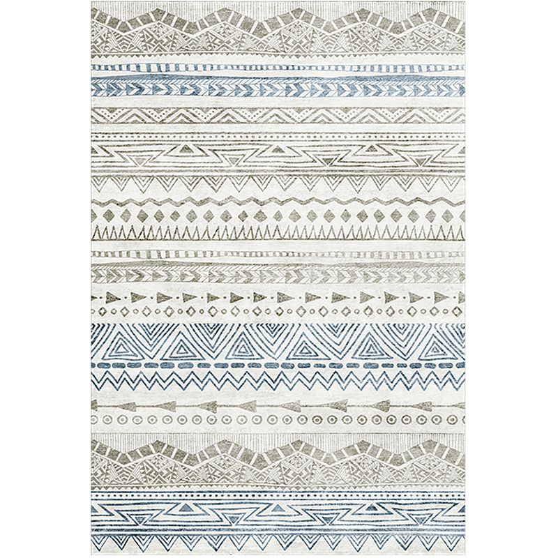 Bohemian Graphic Print Raping Polyester Tapis d'intérieur Tapis de support sans glissement pour le salon