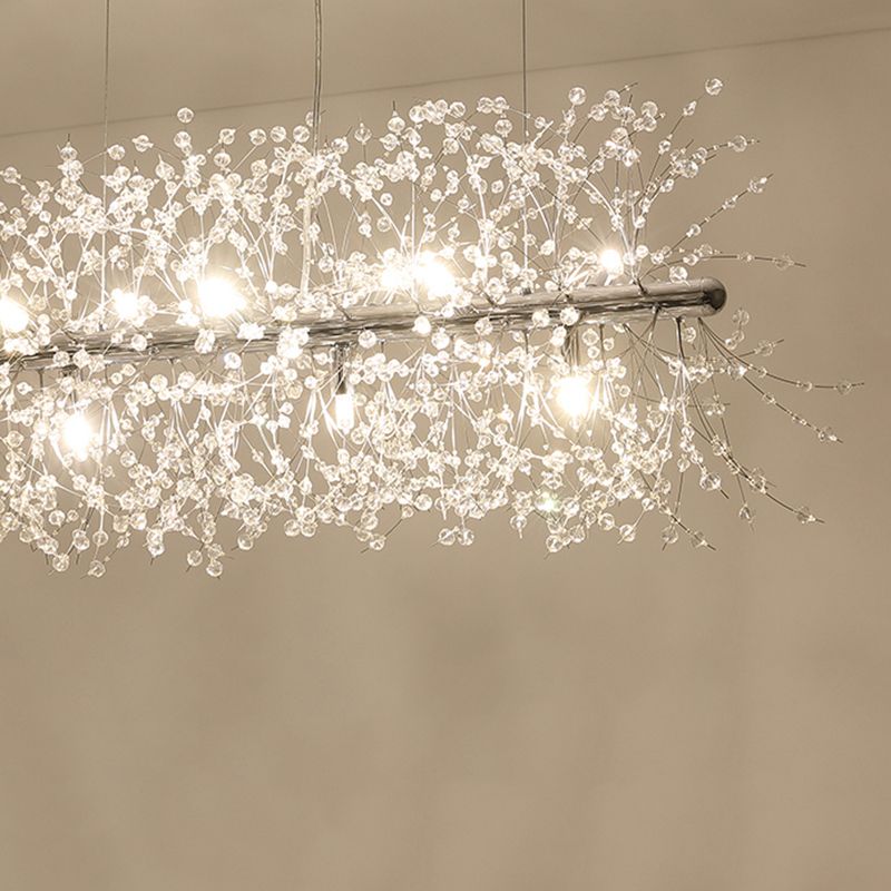 Luce a ciondolo di Crystal Island di ramificazione Modern Dining Room Isola lampade