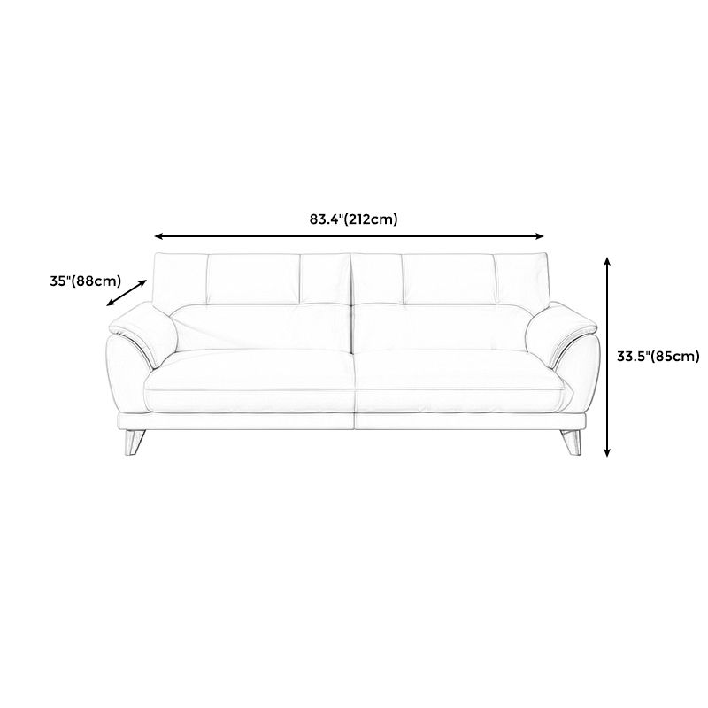 Ultra-Modern Sewn Pillow Back Sofa 33.46"H Pillow Top Arm Wear Resistance Sofa