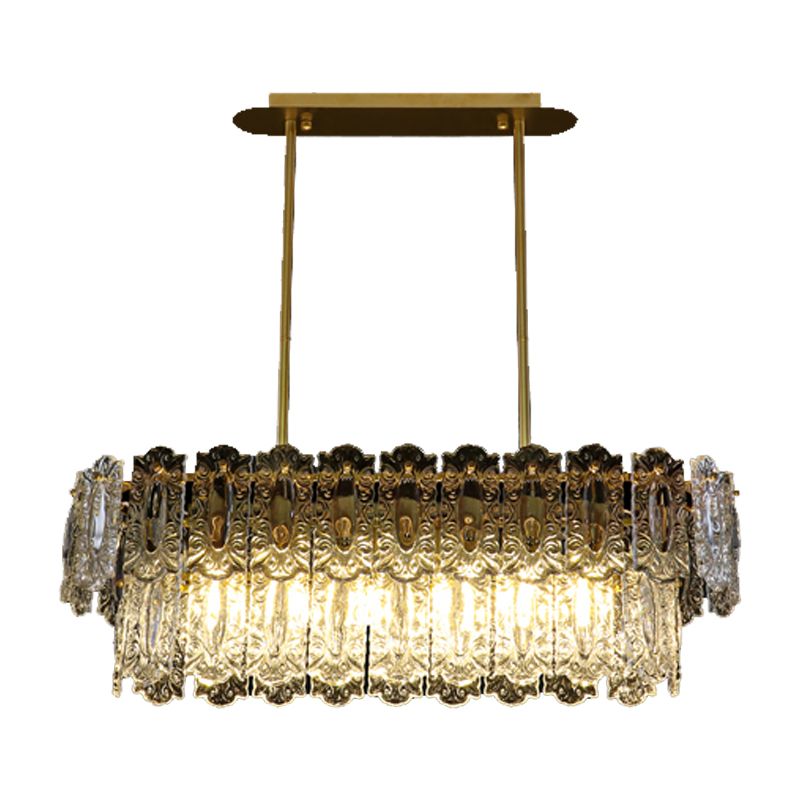 Rectangle Island Lighting Fixtures Modern Glass Island Lighting with Glass Shade