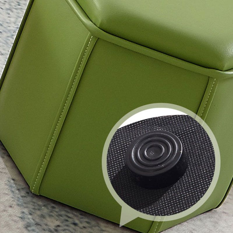 Solid Color Leather Standard Stool Modern Style Simple Unique Shape Footrest