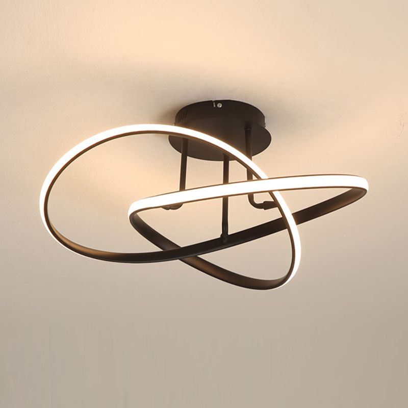 Single Black Flush Mount Lighting Unique Ceiling Light for Living Room