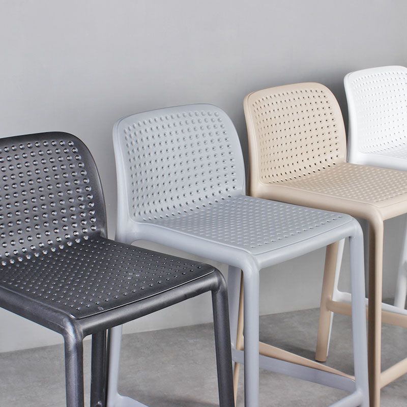 Nordic Macron Stackable Counter Stools Colorful Indoor Plastic Bar Stool