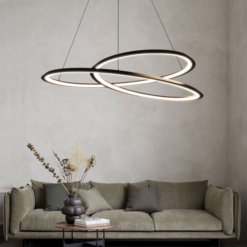 Lumo a spirale a spirale minimalista a spirale a sospensione a soffitto in alluminio per il ristorante