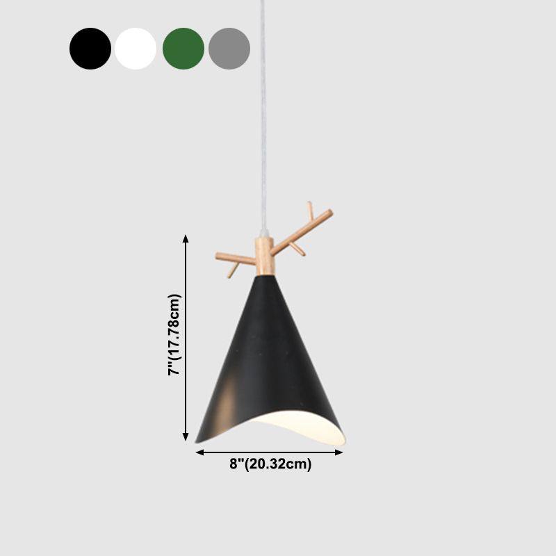 Simplicity Hanging Lamps Metal Pendant Light with Iron Shade for Bedroom