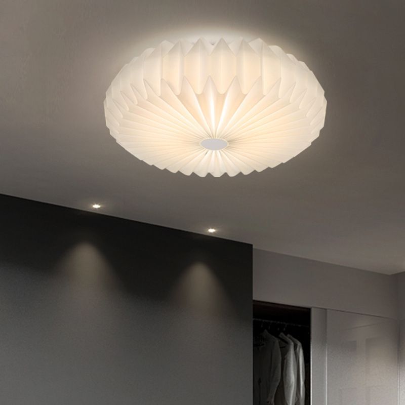 Modernism White Single Flush Mount Lighting Unique Ceiling Light with Acrylic