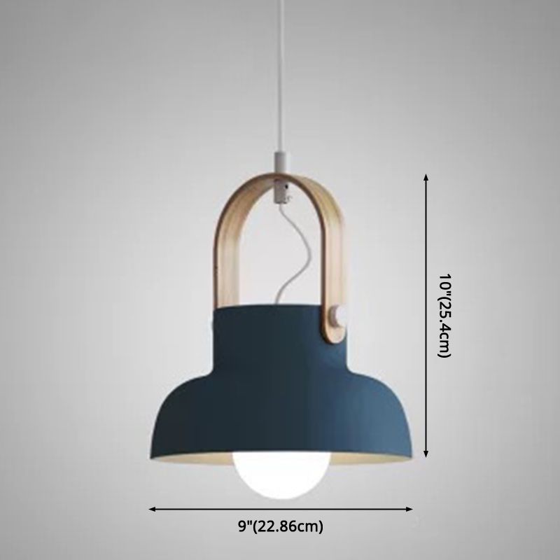 Lampada a ciondolo a testa in giù da 1 luci a testa in giù per il ristorante in metallo in stile moderno nordico lampada sospesa