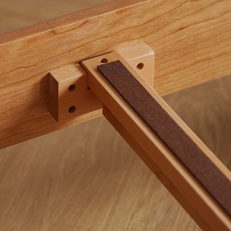 Modern Standard Bed Solid Wood Bed Frame with Headboard and Mattress