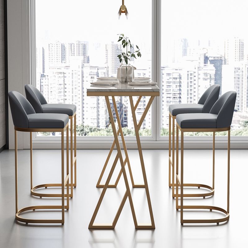 1/3/5 Pieces Counter Height Pub Set, Contemporary and Rectangular