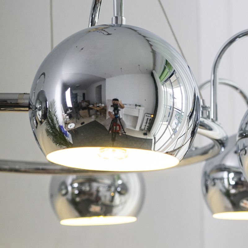 Postmodern Metal Chandelier Light Fixtures Multi Head Restaurant Hanging Chandelier