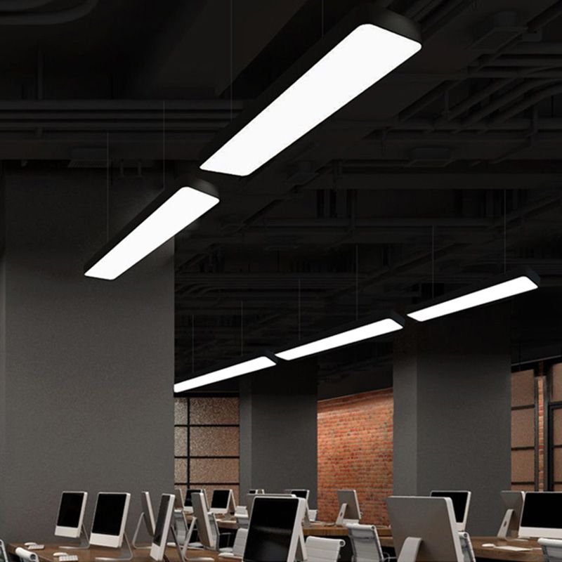 Contemporary Simple Style Rectangle Shaped Led Pendant Decorative Lights for Office
