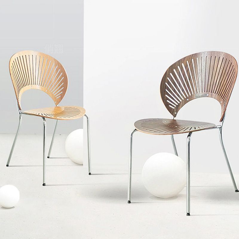 Industrial Metal Dining Room Chair Open Back Dining Chair for Restaurant Use