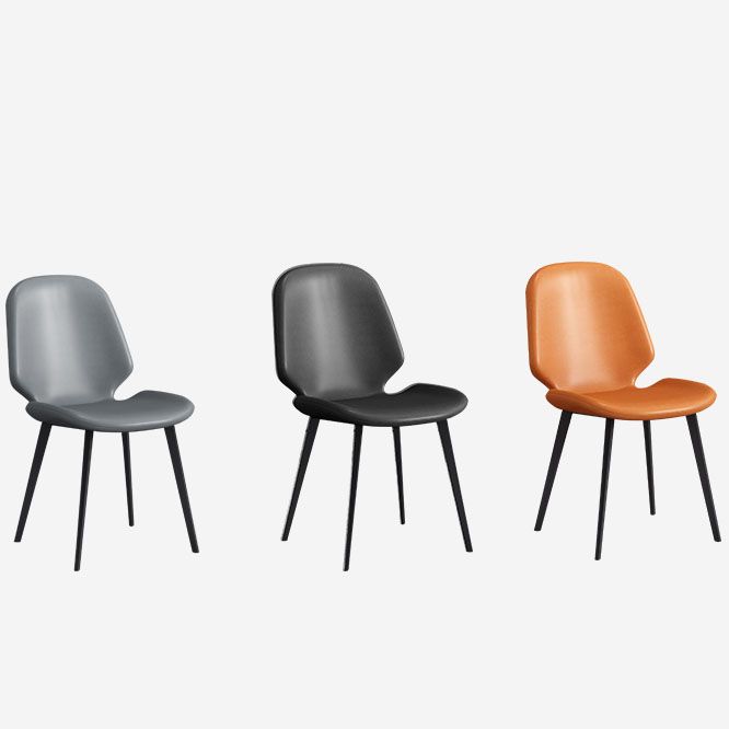 Modern Chair Dining Armless Chairs with Metal Legs for Kitchen