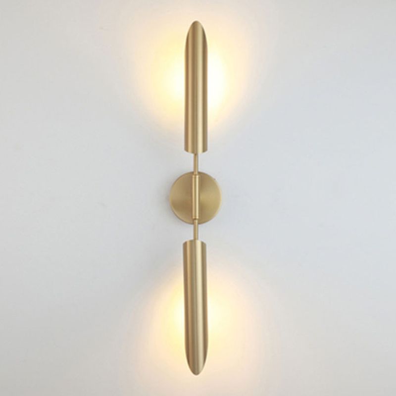Metall Geometrische Wandbeleuchtung Merkmale moderner Stil 2 Leuchten Wandmontierte Leuchte in Gold