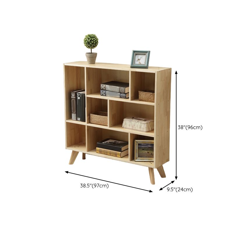 Scandinavian Shelf Bookcase Standard Book Shelf with Rectangular Shelves