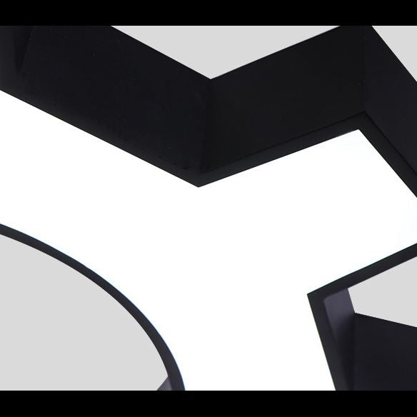 Luce a sospensione in palestra a forma di ingranaggio Acrilista Acrilista LED Apparecchi di illuminazione a soffitto