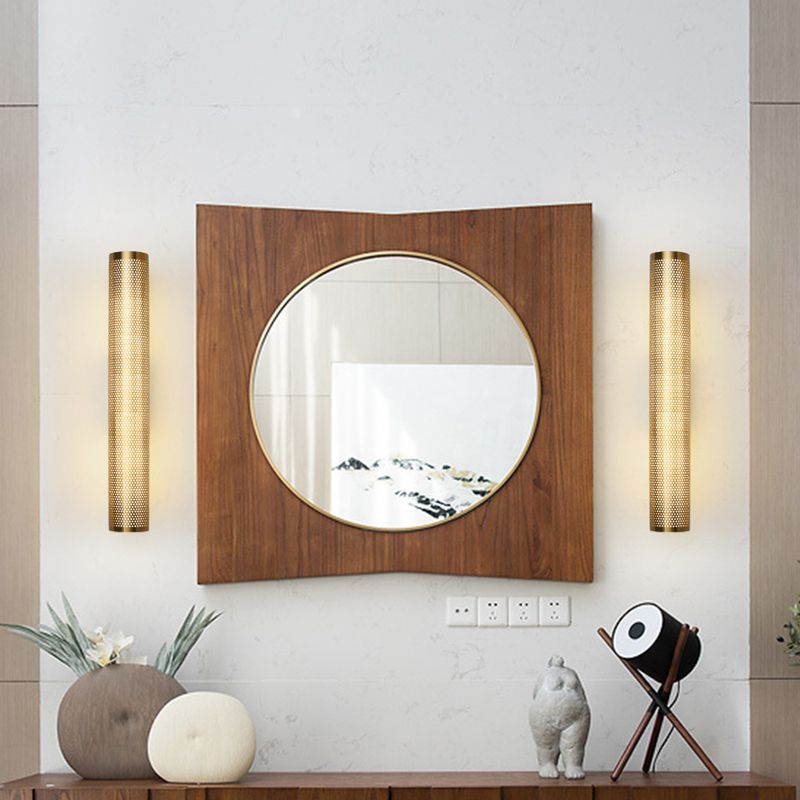 Contemporary Single Brass Bathroom Vanity Light Metal Bath Bar