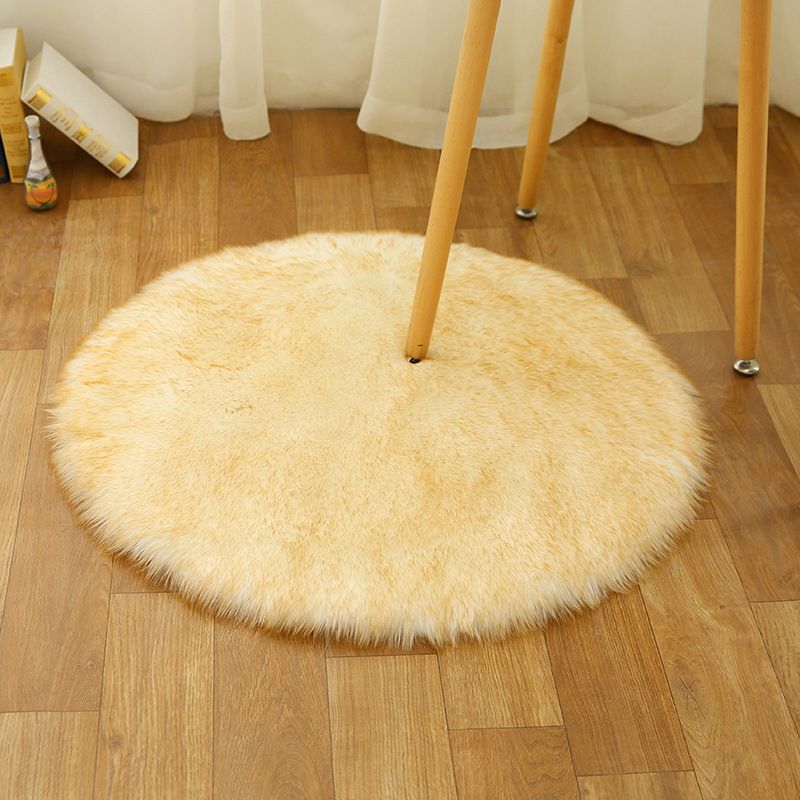 Comfort Girls Room Foot Rug Multicolor Plain Carpet Shag Pet Friendly Machine Washable Non-Slip Rug