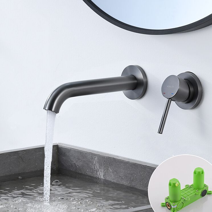 Contemporary Tub Filler Trim Wall Mounted Low Arc Bathroom Faucet