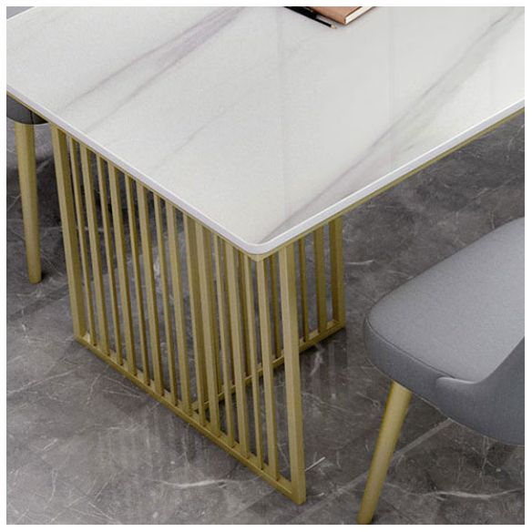 Rectangular Home Office Writing Desk Industrial Style Sled Base Office Desk