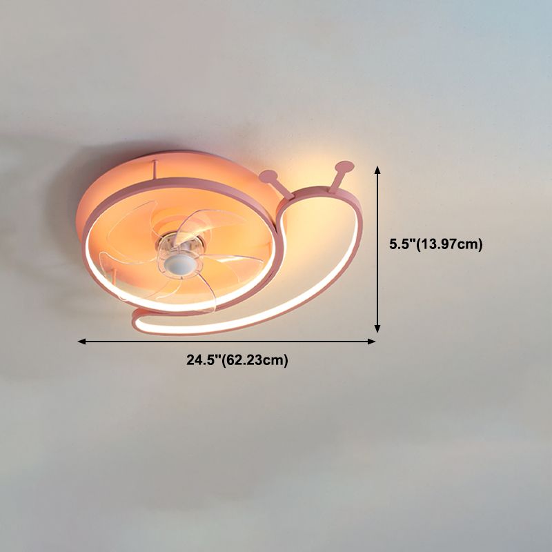 Metalen geometrische plafondventilatorverlichting moderne stijl multi -lights flush mount lampen