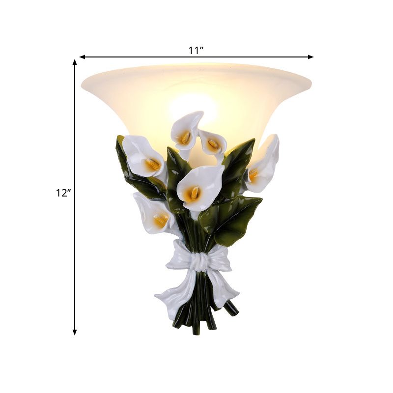 Klassieke bloemwandlamp: