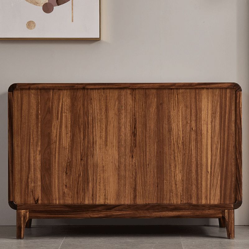 Mid-Century Modern Chest with Drawers and Straight Legs in Solid Wood