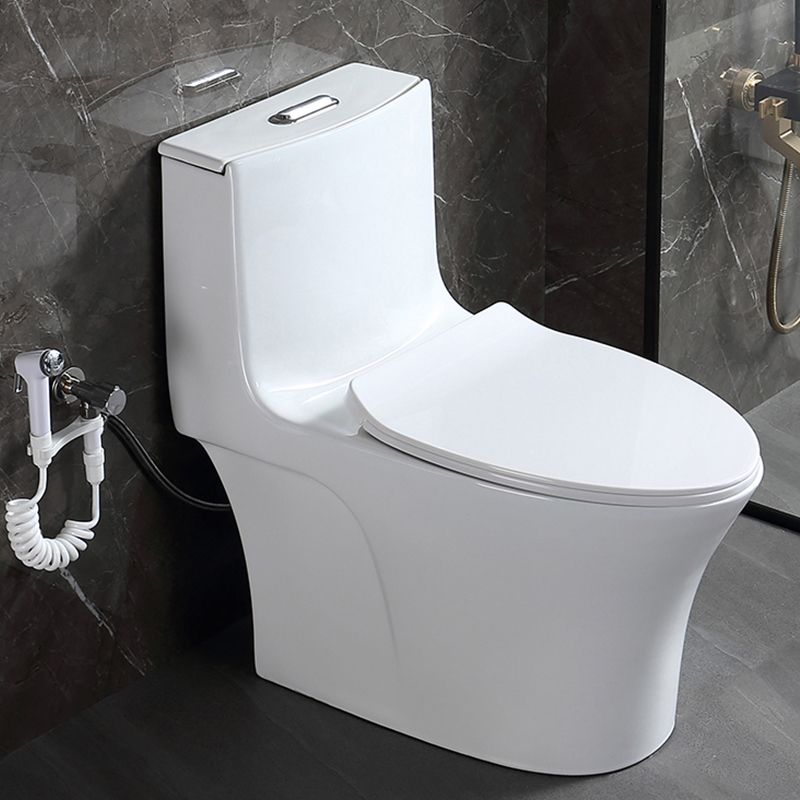 Traditional White Flush Toilet Spray Gun Included Urine Toilet for Bathroom
