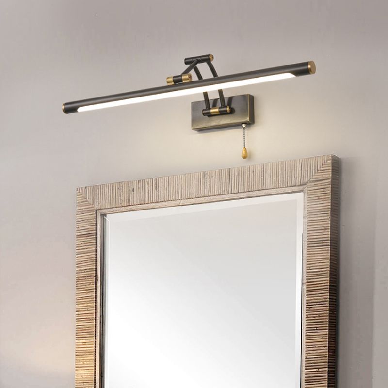 Mid -secolo moderno moderno cilindrico a filo con la parete a muro di sconde a parete rame da vanità per il bagno