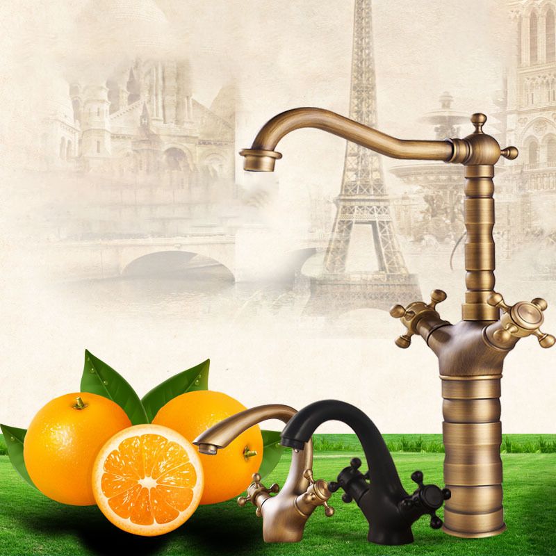 Glam Centerset Faucet 1 Hole Sink Faucet with 2 Cross Handles
