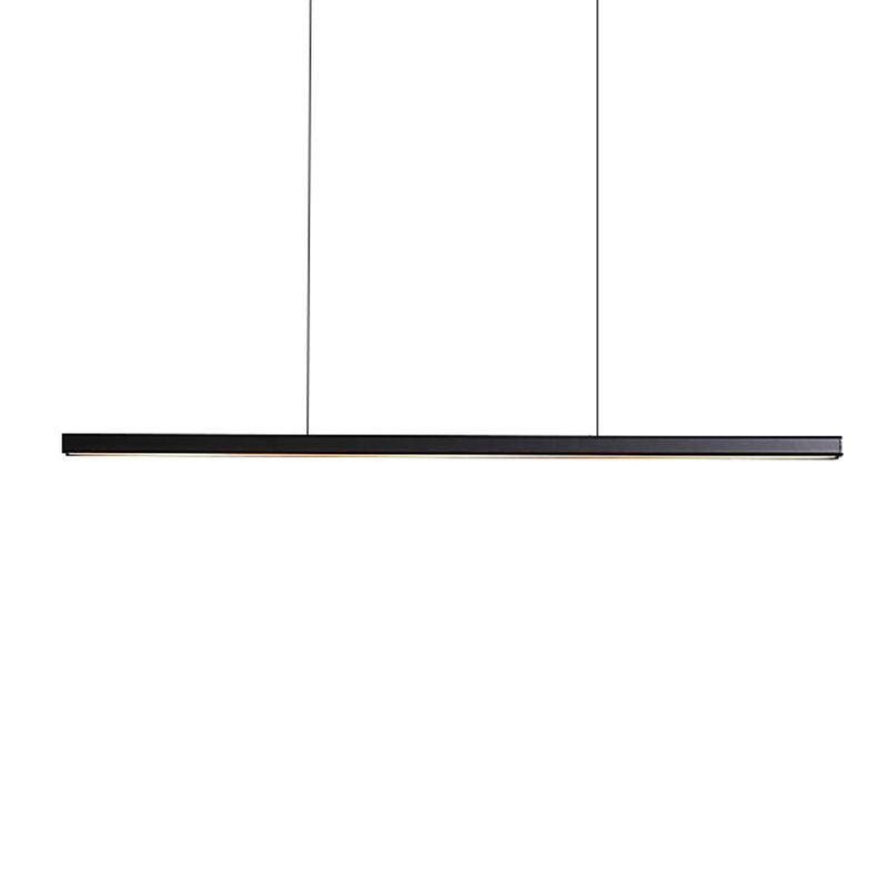 Modern LED Island Light Fixture Nordic Simple Dining Room Rectangle Pendant Light