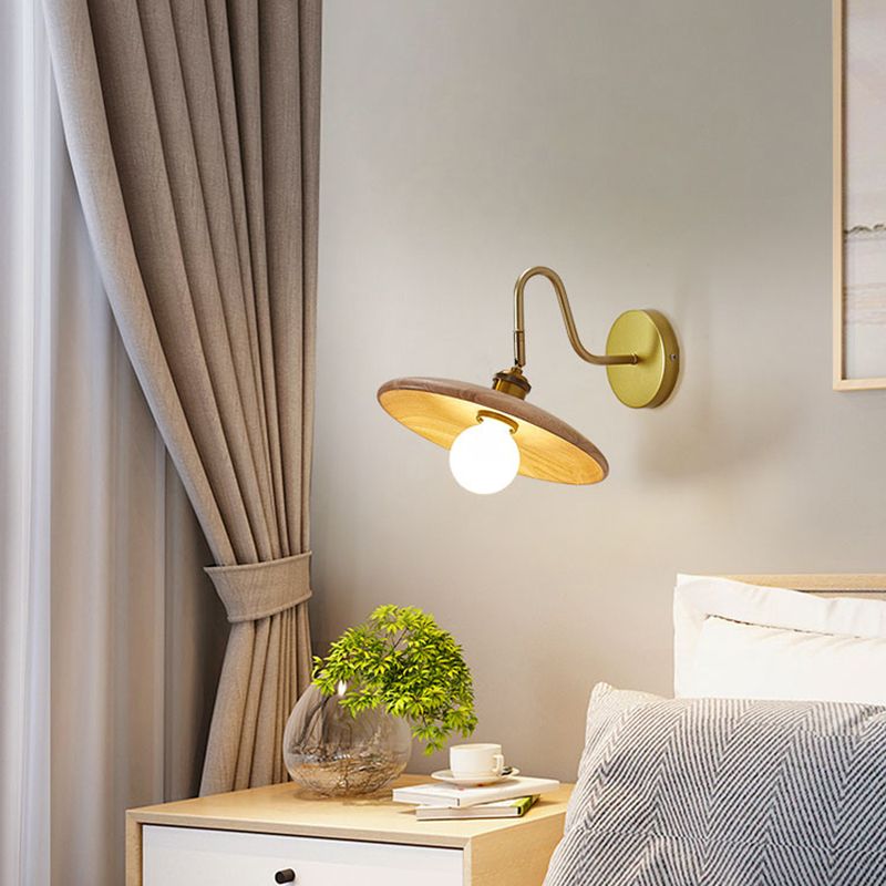 1 Light Hemisphere Shape Wall Light Sconce Modern Wall Light Fixture for Dining Room