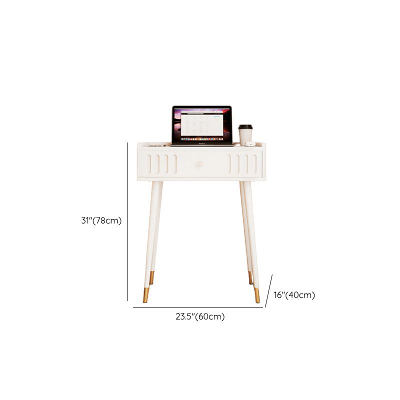 15" Wide Contemporary Make-up Vanity Wooden White Dressing Table