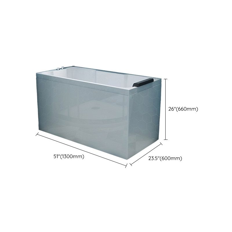 Bathroom Acrylic Apron Front Bathtub Modern Rectangular Bathtub in White