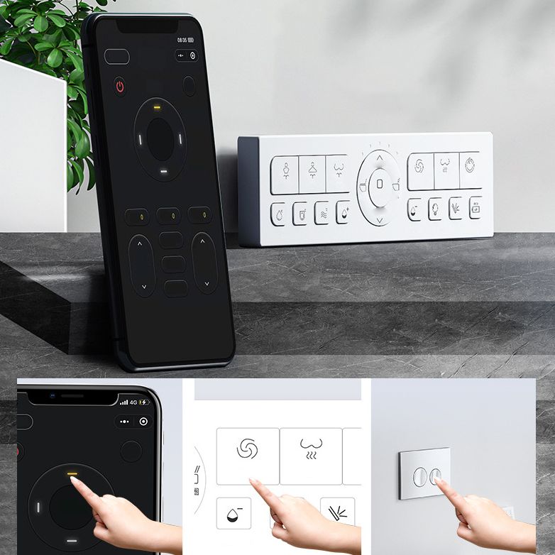 Contemporary 1-Piece Bidet Toilet Wall Mount Toilet Bowl for Washroom