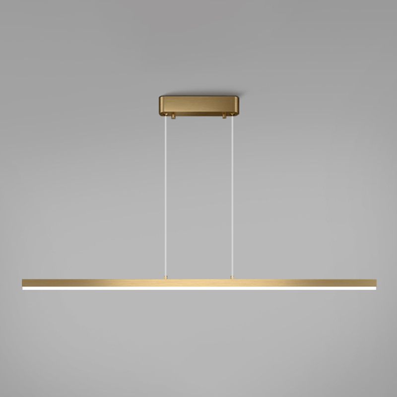 Lineair eiland hanglampen moderne acryl kroonluchter verlichtingsarmaturen voor restaurant