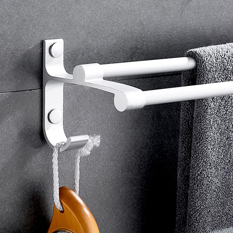 Contemporary Bathroom Accessories Hardware Set in Metal with Soap Dish