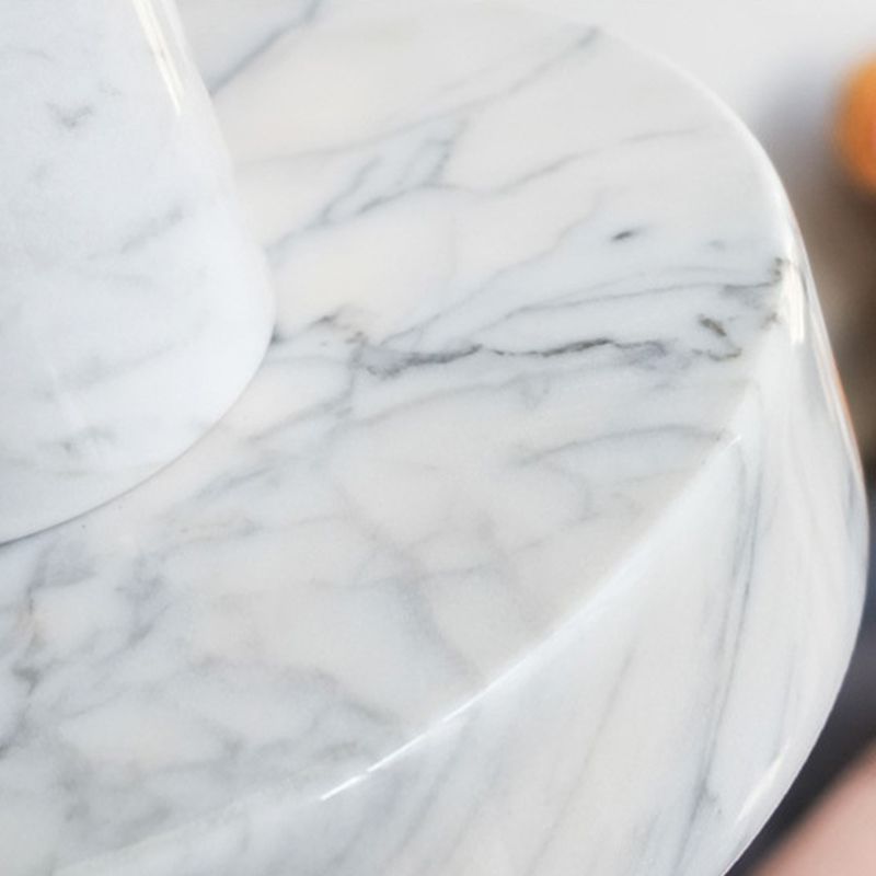 Noordse stijl witte marmeren hangende licht enkele lamp eenvoud gesuspendeerde lamp voor slaapkamer