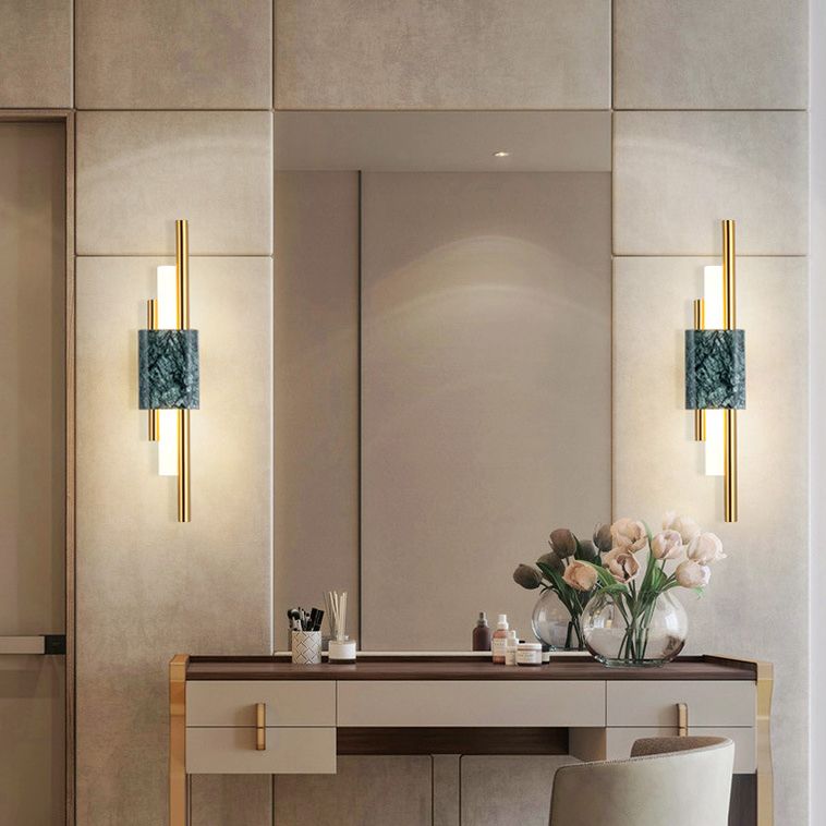 Lámpara de pared de mármol Diclas de luz de pared de estilo moderno para dormitorio