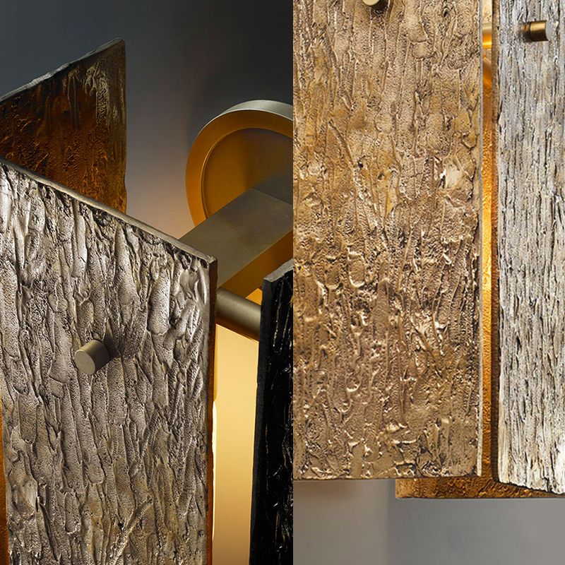 Lampe murale rectangle traditionnelle métal 1