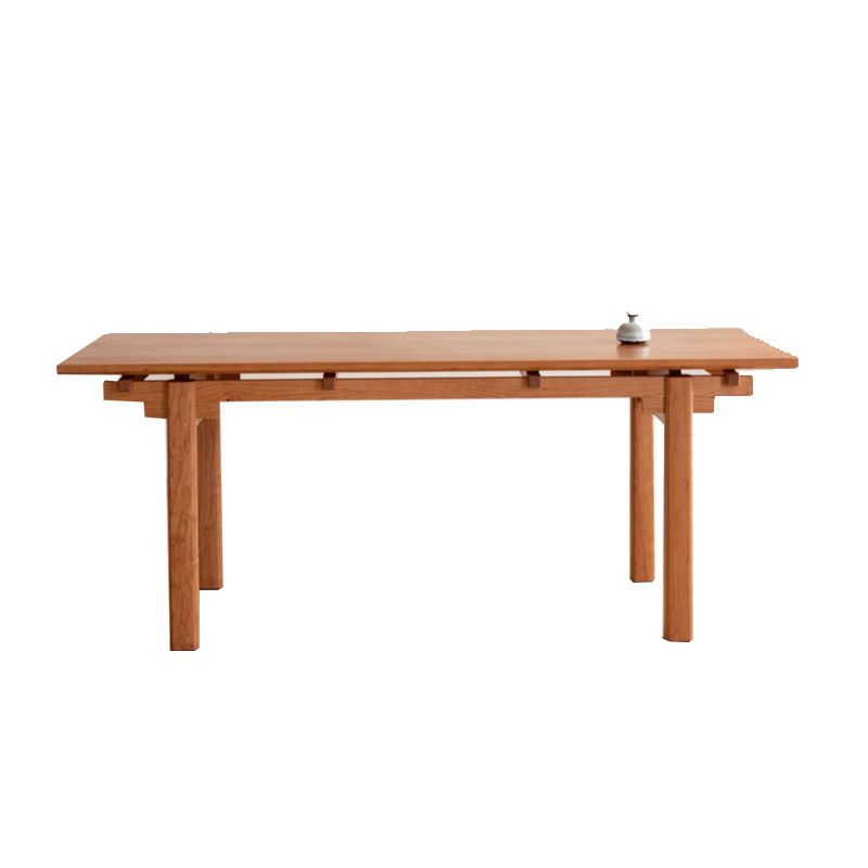 Cherry Wooden Table Rectangle Dining Table for Kitchen Dining Room