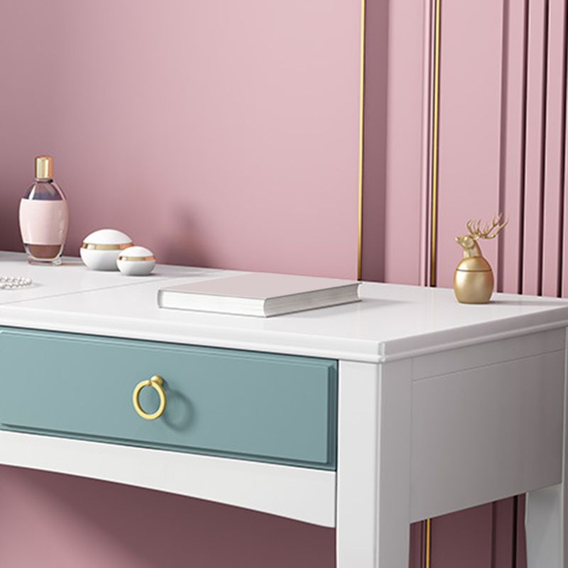 39.37" One Drawer Vanity Table Flip Single Mirror Dressing Table