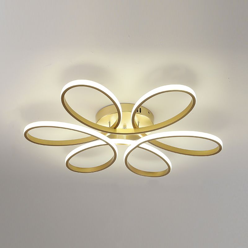Luminaires encastrés modernes Lampes encastrées en métal linéaire à 1 lumière en or