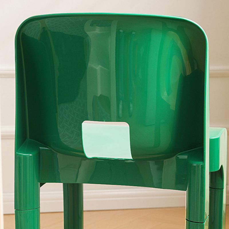Modern Plastic Side Chair Open Back Armless Chair for Dining Room