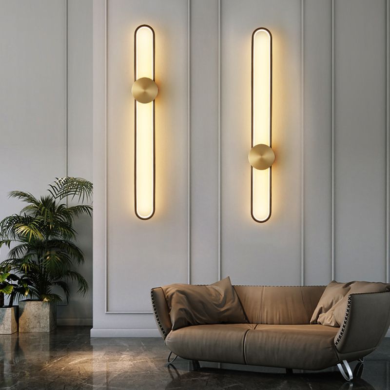 Living Room Wall Light Modern Oval Shape LED Simple Wall Mount Lighting
