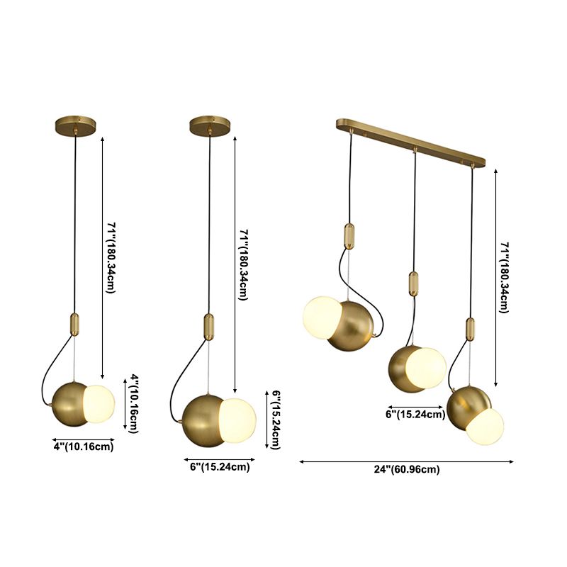 Modern Style Metal Ball Pendant Lighting Fixtures Mutil Lights Hanging Ceiling Lights