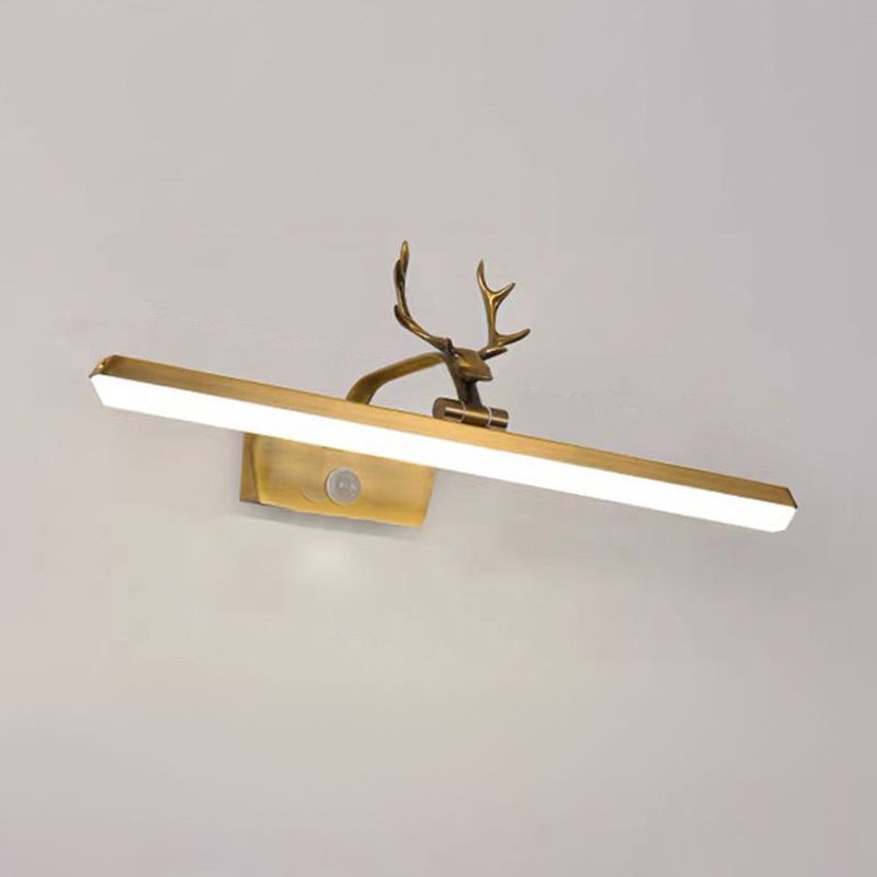 1 Light Linear Vanity Lighting Fixtures Modern Style Metal LED Mirror Lights