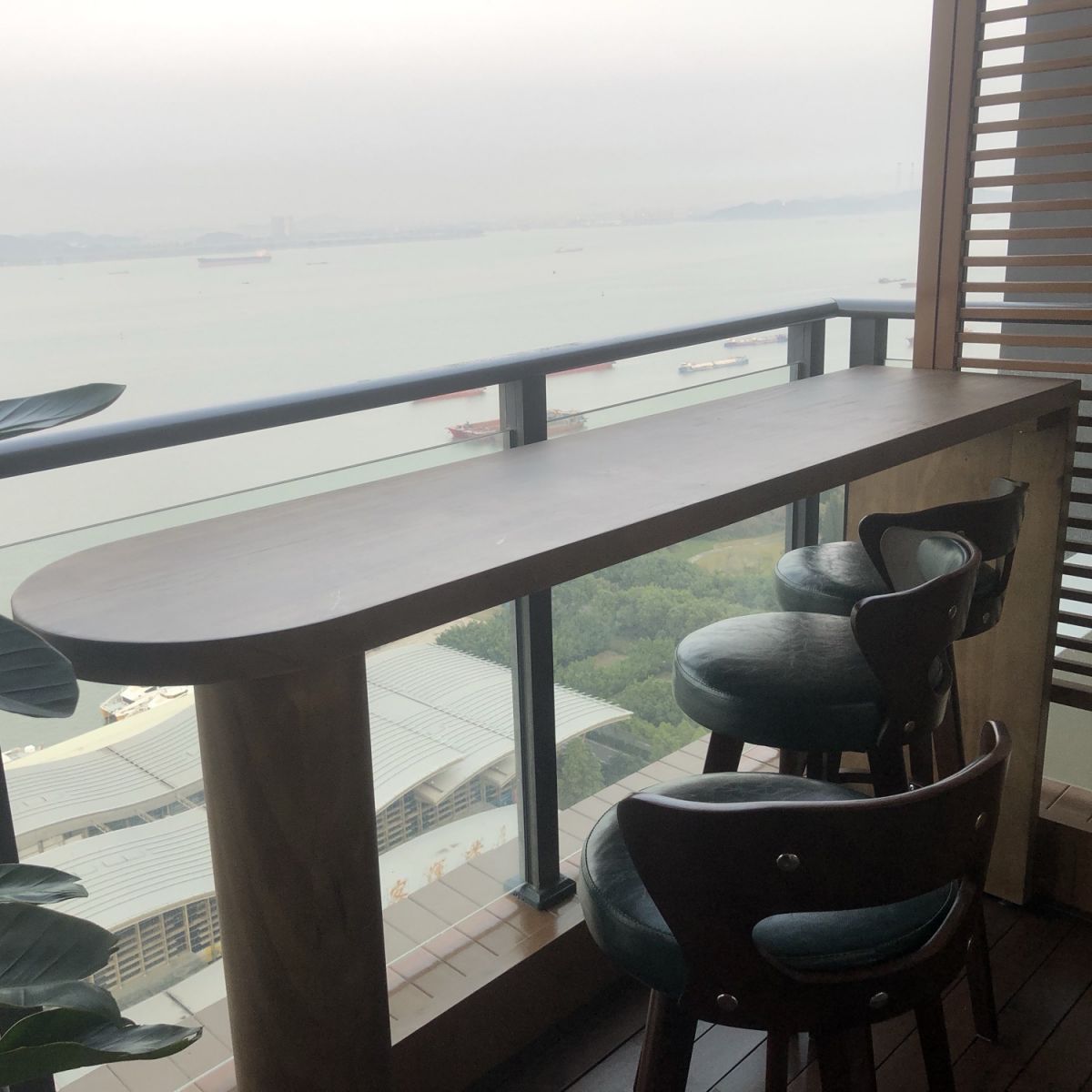 Specialty Solid Wood Bar Table Brown Double Pedestal Bar Height Pub Table