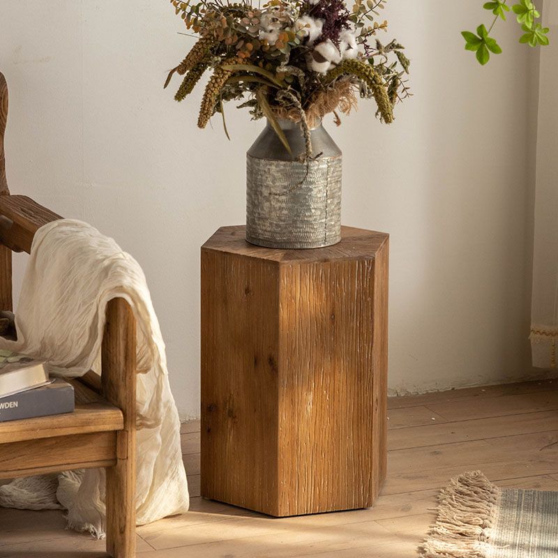 French Country Geometric Wood Coffee Table Distressed Wood Cocktail Table